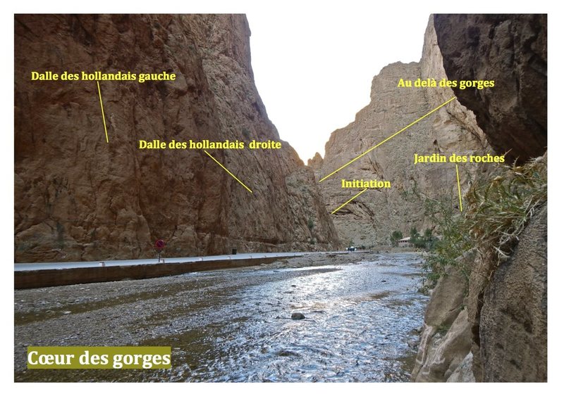 Guidebook climbing in the Todra gorges, Morocco<br>
Topo escalade gorges du Todgha, Maroc<br>
Heart of gorges / coeur des gorges 