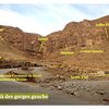 Guidebook climbing in the Todra gorges, Morocco <br>
Topo escalade gorges du Todgha, Maroc <br>
Beyond the gorges, left / Au delà des gorges, gauche