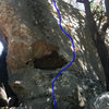 Indian Rock, South Face route with bolts.