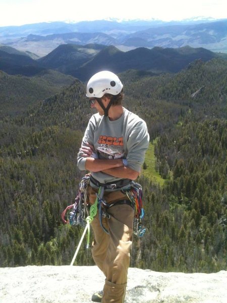 Me on top of The Wedge at Humbug Spires, MT