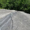 Looking down the crack.