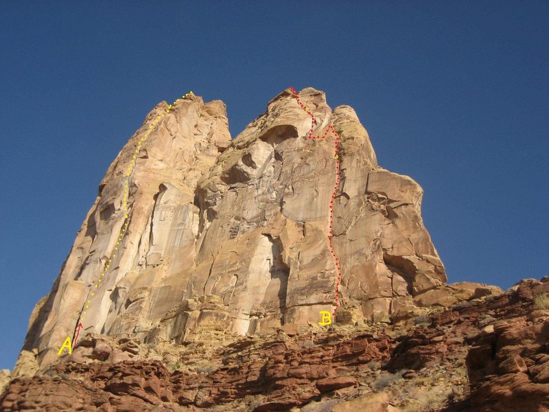 FA Ozymandias Tower .San Rafael Swell (North)with Andy Ross 2004  Letter A 