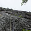 Start of Hank Chinos. Right side of the first head wall has nice climbing, but gives more rope drag.