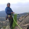 Belaying the second pitch.