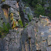 Climbers on top of pitch 2