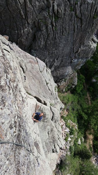 Boulder Canyon with Mike Walley. John Klooster leading in the background.  June 2016.