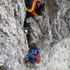 Dolomites, Italy with Mike C, and Doug D. July 18th - August 4th, 2016. After being rained off of the second Stella Tower, we opted for Via Ferrata Mesules- up and down, in the rain. 