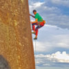 I <3 slab aretes. Los Alamos Reservoir, NM