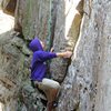 Myself climbing at UNK's outdoor adventure spring break 2015 trip