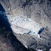 Pocket glacier on Mt. Slesse, August 12, 2016. Some years the pocket glacier slides by mid-August, some years it hangs around until late-September. 2016 is looking like a late-September year....