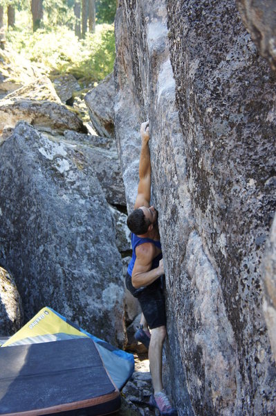 Jess Elizares reaching for the crimp that allows you to "leave" Dreamland