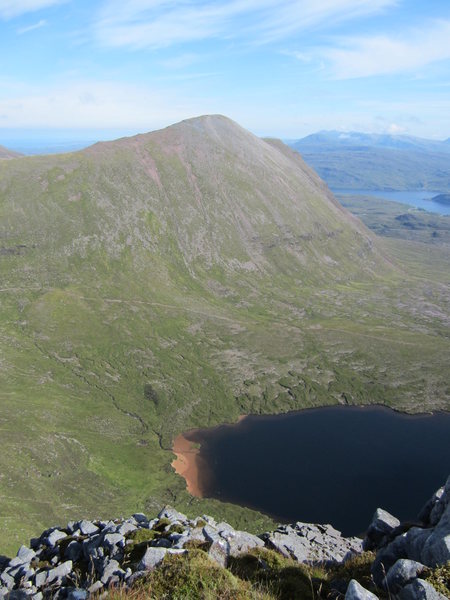 Looking down to the small lake .. Mt Quinag