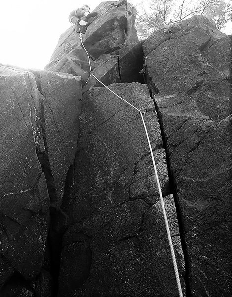 Leading the Indian Head (5.8).  Summer 2016.
