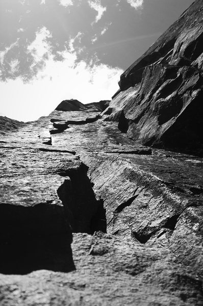 The Flake (5.8) is steep!