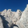 A view of the towers from the notch marking beginning of technical climbing.