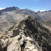 Looking back on the tamer section of the South Ridge