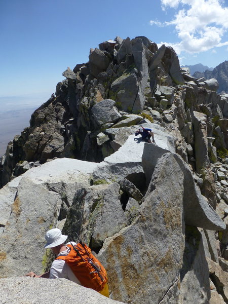 Working our way along the north ridge of Independence Peak to the summit