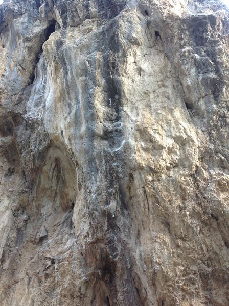 The "Smile" feature about halfway up the dark streak 