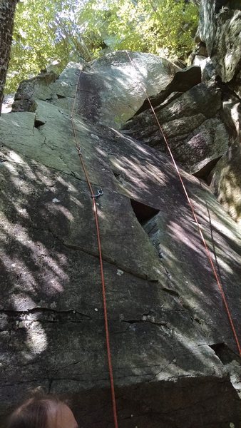 Suggest using a stick clip on the first bolt....really fun climbing here