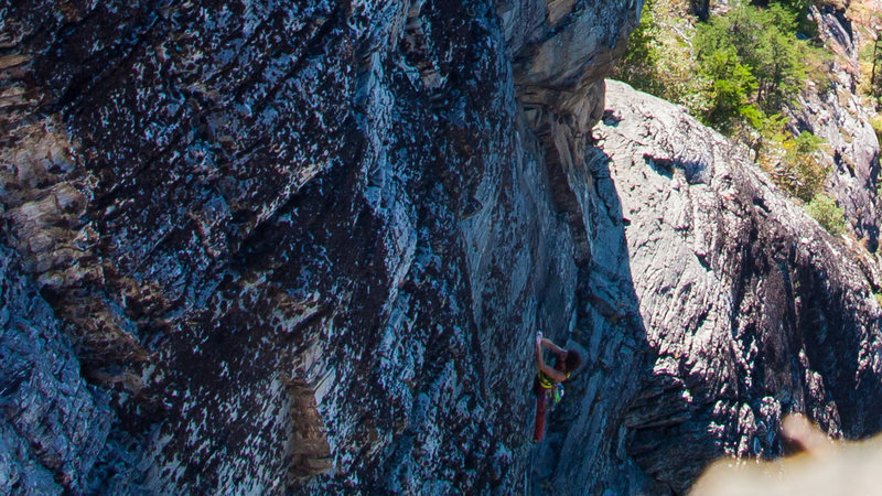 Exiting the steepness and using the rest after the last crux.