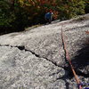 RW follows the (3rd???) ascent. Sea of Green's crack easily seen.