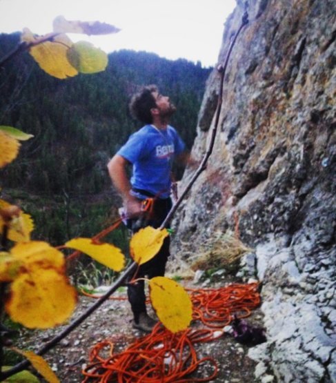 At the base of Alive in Wyoming, October '16.