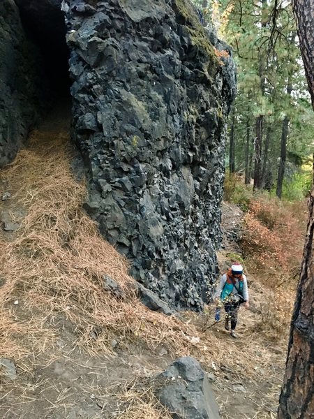 To show size comparison. Cave of Ashes is short route but it is tall enough and bumpy enough to still be very fun!