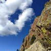 The crux pitch as seen from Long John's Wall. Photo taken on 10/29/16.