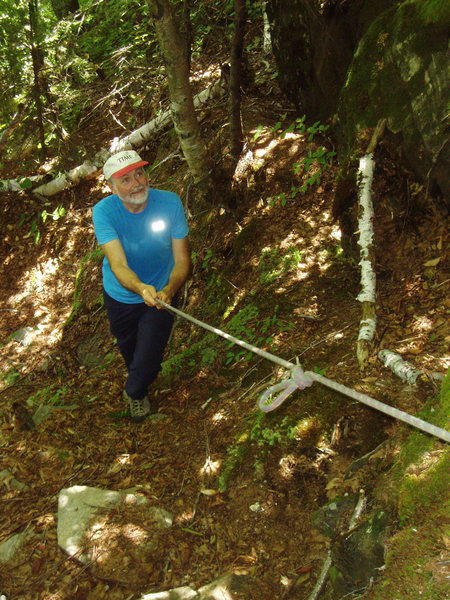 "...approach Trail climbs steeply"!  On the path to Snakeskins