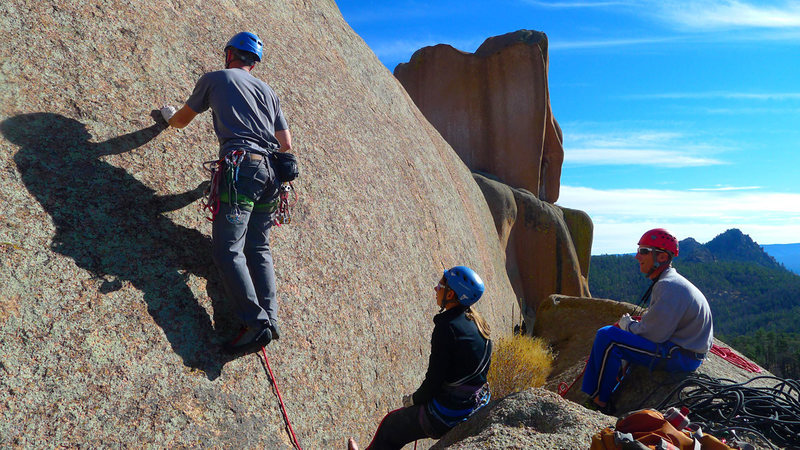 Starting up the second pitch.