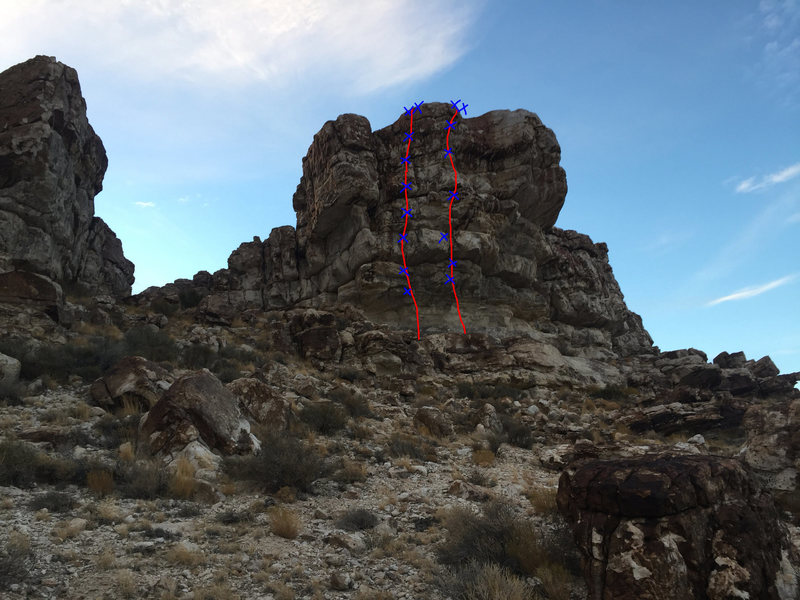 "Gary Wade Brown" 5.11a to the left<br>
"Boy Scout and the Brownie" 5.11b on the right