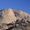 Lankin Dome, South Face, Dubble Routes: Sky Route= green. Heart of Stone = black. Red Nations = red. Planet Earth = blue. Venus and Mars = purple. Crevasse Route = yellow