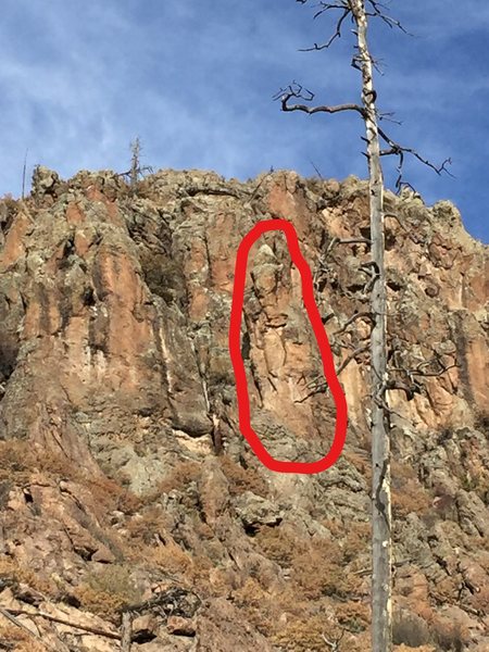 What I think may be Lighthouse Tower in red circle.