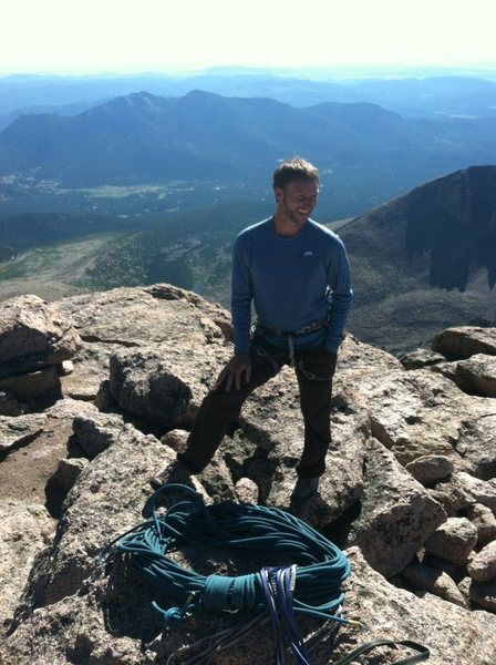 Longs summit on our 9th anniversary climb