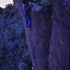 Rick Smith on the first ascent of Huecos Rancheros, 11/89