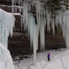 First ascent of Trinity (WI5), Tinker's Falls. 