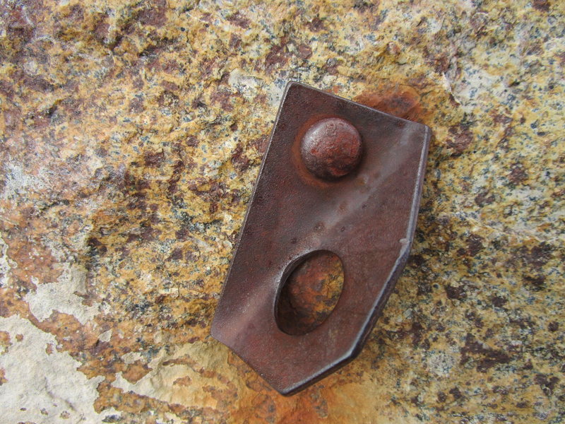 Old bolt on summit of Emory Peak.<br>
<br>
