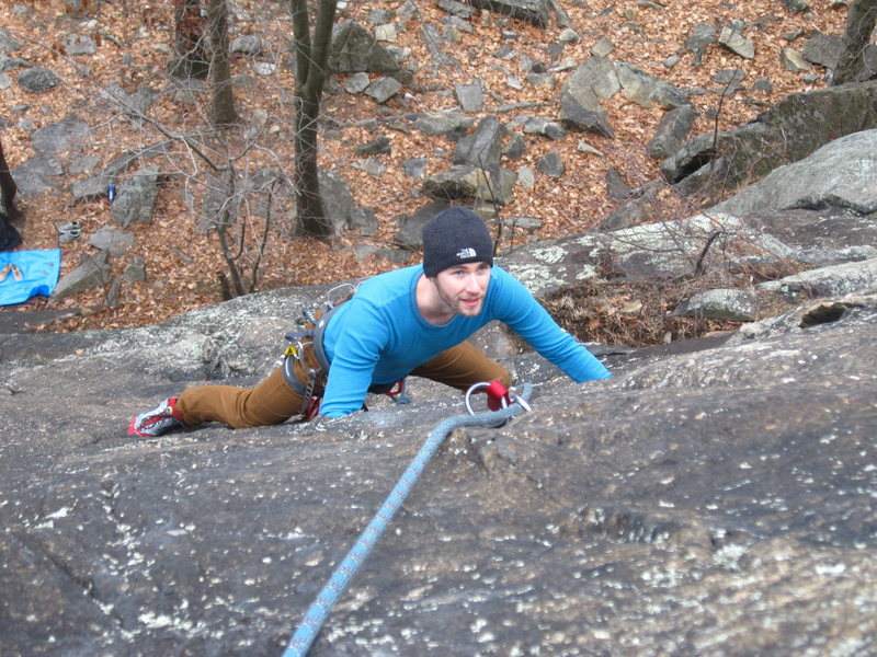 Brother's first time ever following a trad route.