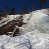 Different view of the main flow, plus a thinner flow to the left of the rock. 