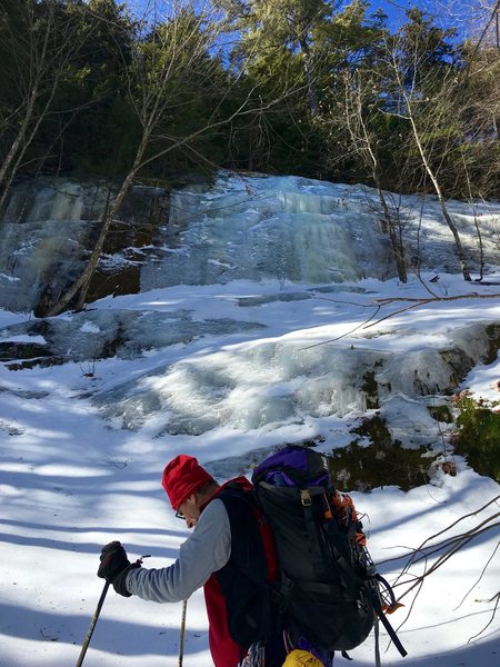 RH approaching the Guide's Wall Ice