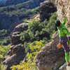 Climbing Fissure Man as The Hulk on Halloween 