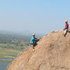 Samiran topping out and TT belaying, in true arete style!