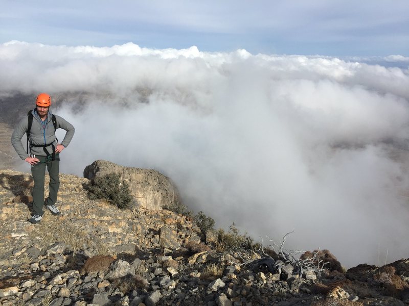 Henri above cloud-line after the technical section.