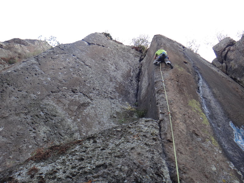 Francisco Herrera climbing Hunab-ku.<br>
<br>
Photo by Mauricio Herrera Cuadra.