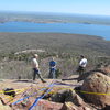 James Balew running rappel lines on Scott