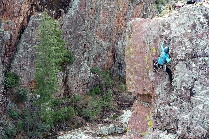 Laurel Arndt FA on Big Green Tonto 5.8+