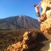 Climbing in Tenerife, with a 13,700ft volcano as ur backdrop...