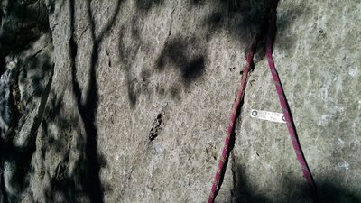 there is a plaque at the base of this route