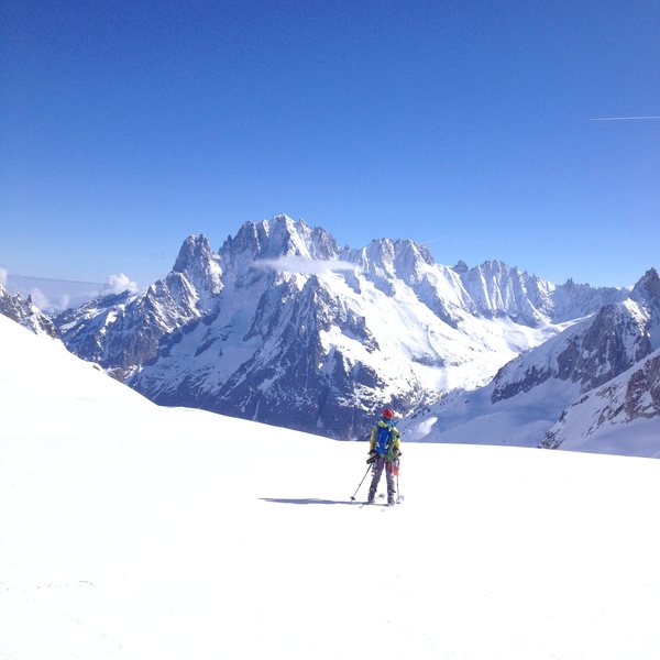 Skiing down the Mer de Glace