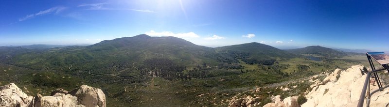 Looking down to the campground/ parking lot.